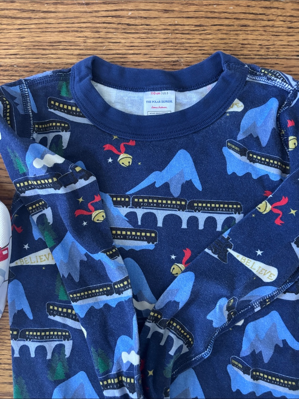 2 pairs Hanna Andersson Long Sleeve Gondola/Polar Express print organic cotton - Picture 6 of 8